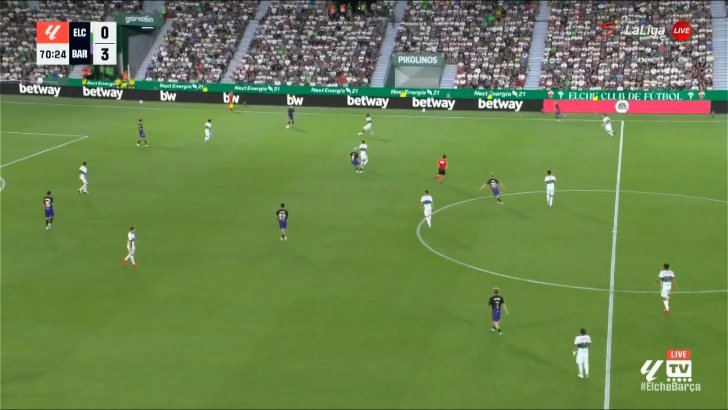 Elche 0-4 Barcelona - Fermin Lopez 71'