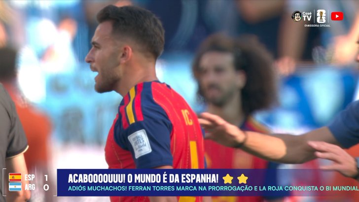 Altercation between Paredes and Spain players after Ferran Torres' 106th minute goal