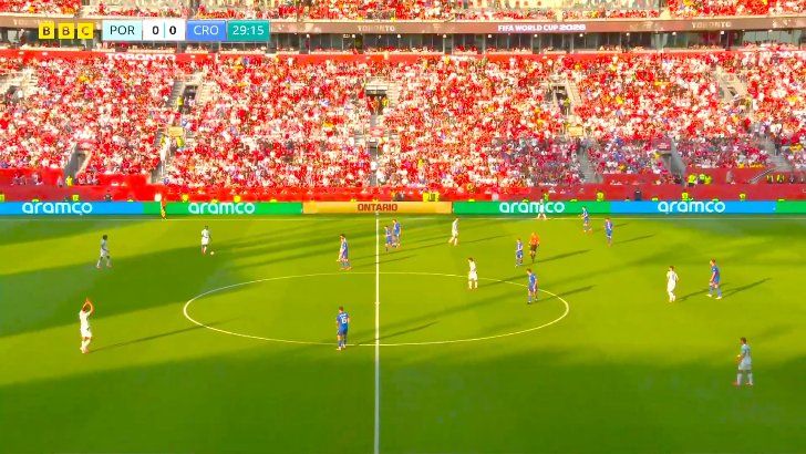 Cristiano Ronaldo chance against Croatia 30'