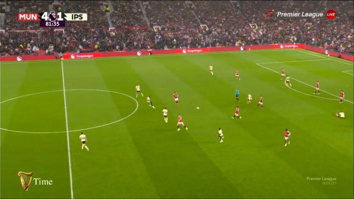 Man United 5-1 Ipswich Town - Jacob Greaves (own goal) 82' great goal