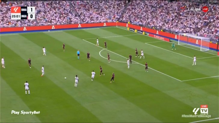 Real Madrid 2-0 Malaga - Jude Bellingham 26'