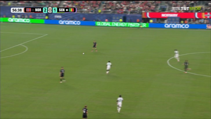 Erling Haaland scores for Norway in the 58' against Senegal