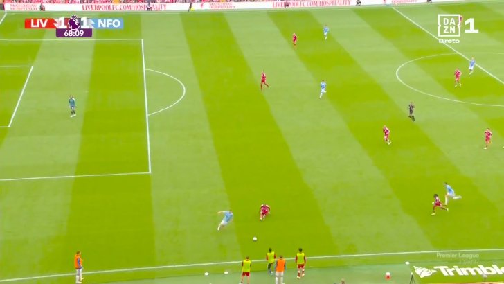 Liverpool 1-2 Nottm Forest - M. Gibbs-White penalty 70'