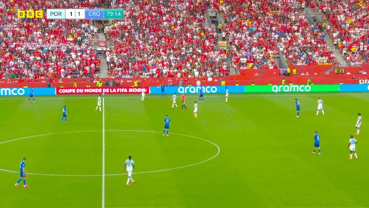 Croatia disallowed goal against Portugal (offside) - 81'