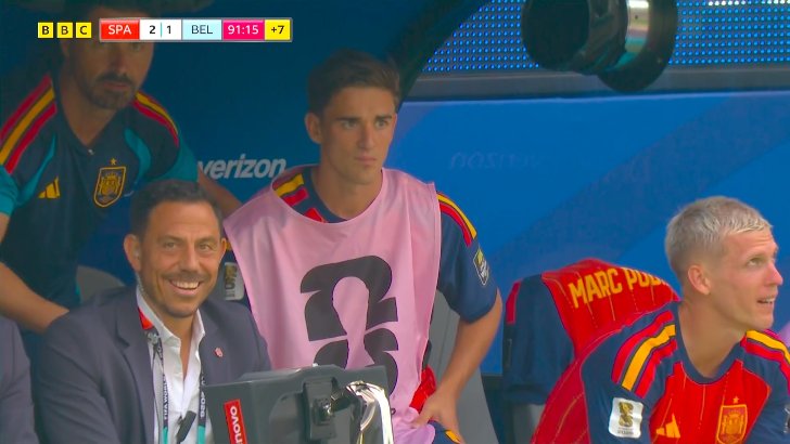 Belgium big chance against Spain 90+2'