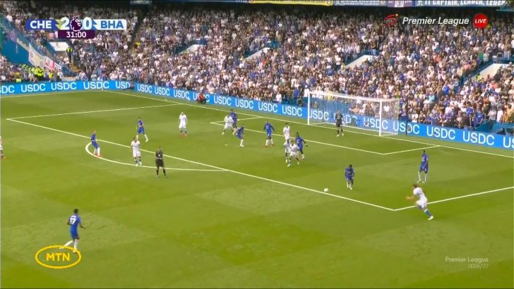 Chelsea 3-0 Brighton & Hove Albion - Joao Pedro 32'
