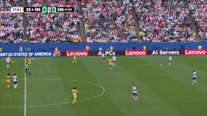Ghana chance against England 79'