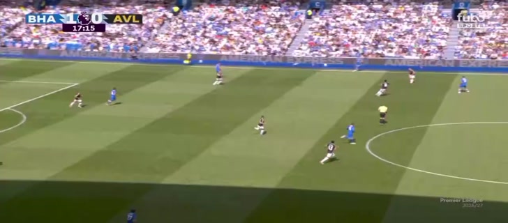 Brighton & Hove Albion 2-0 Aston Villa - Maxim De Cuyper 18'