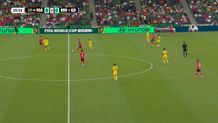 South Africa chance against South Korea 30'