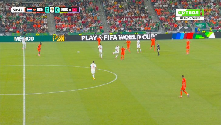 Achraf Hakimi big chance against Netherlands 52'