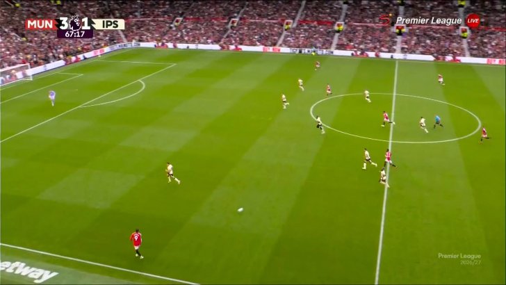 Man United 4-1 Ipswich Town - Bruno Fernandes 68' hat-trick