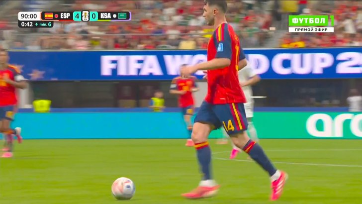 Ferran Torres disallowed goal against Saudi Arabia 90+2'