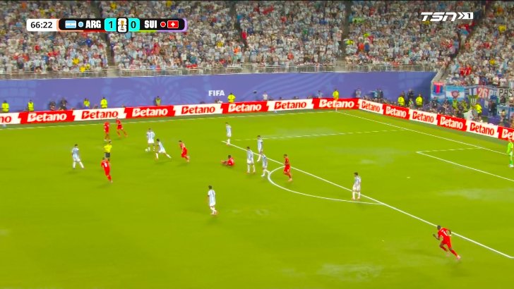 Argentina 1 - Switzerland 1 - Dan Ndoye 67'