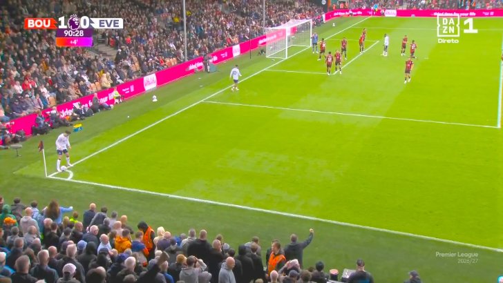 A Bournemouth 1-1 Everton - J. Tarkowski 90+1'