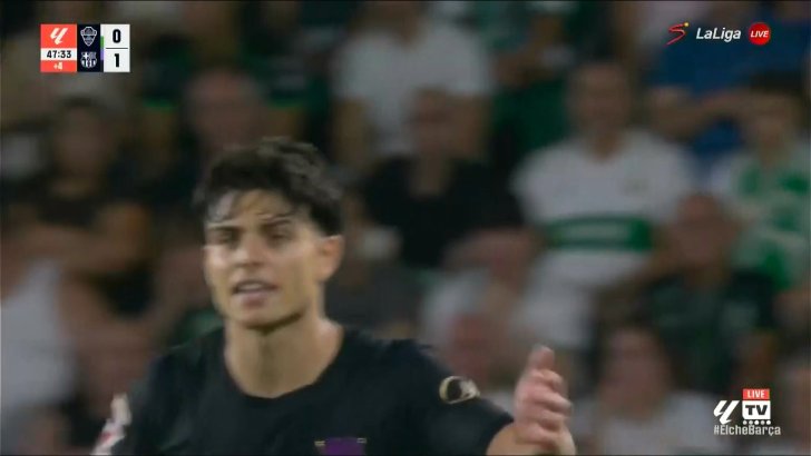 Elche 0-2 Barcelona - Karim Adeyemi 45+3'