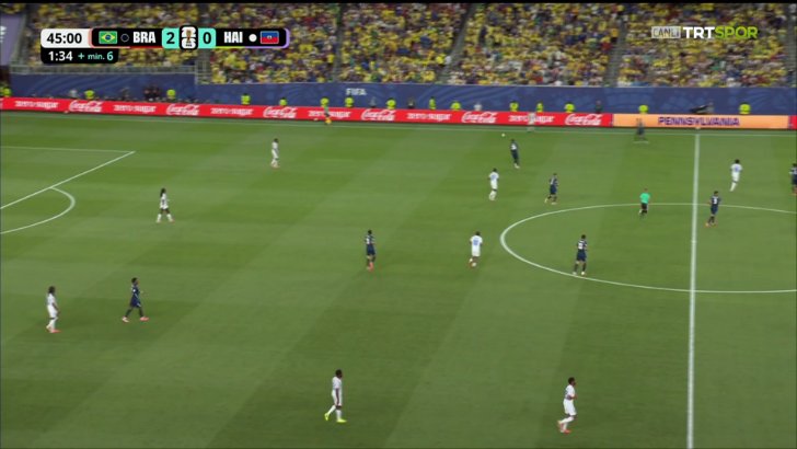 Brazil 3 - 0 Haiti - Vinicius Junior 45'