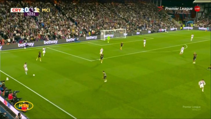C Palace 0-2 Man City - Rayan Cherki 54'