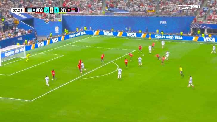 Argentina 0 - 2 Egypt - Mostafa Zico 58'